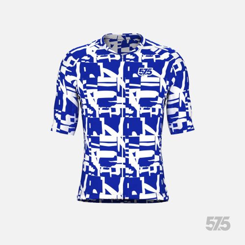 Radtrikot - PRO - Broken - White Blue