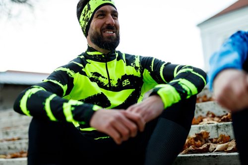 Langarm-T-Shirt - Cold Top - STRIPE - Fluo
