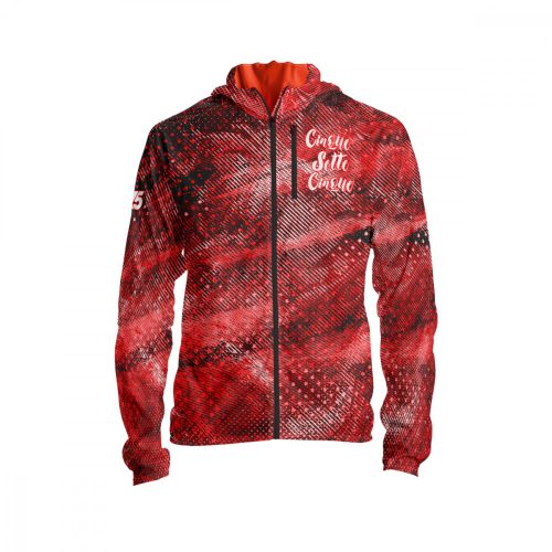 Laufjacke mit Kapuze - HURRICANO - Red