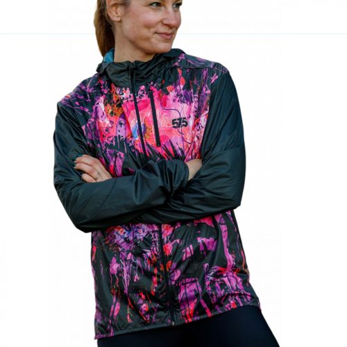 Laufjacke mit Kapuze - PINK JUNGLE