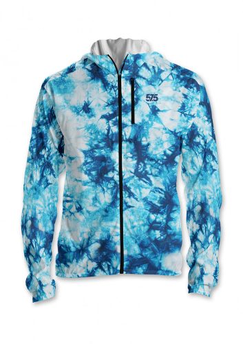 Laufjacke mit Kapuze - TIE DYE - Blue