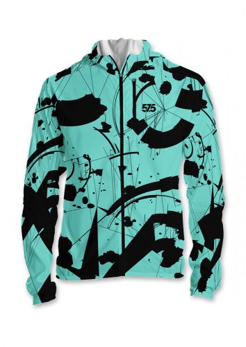 Laufjacke mit Kapuze - WHEEL SPLASH - Turquoise