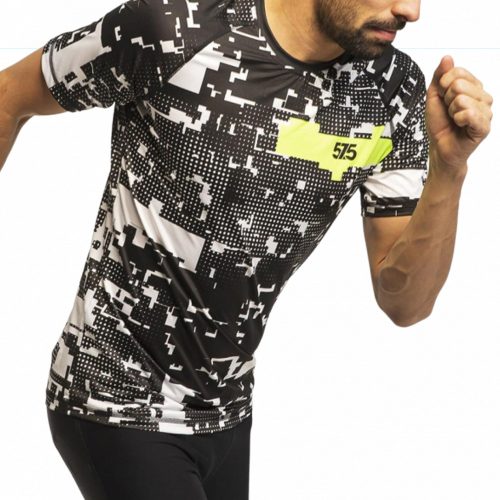 Lauf-T-Shirt PRO - Glitch Black Fluo