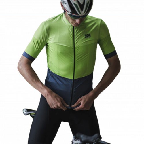 Radtrikot - PRO Gavia - THREE - STRIPE - GREEN - BLUE