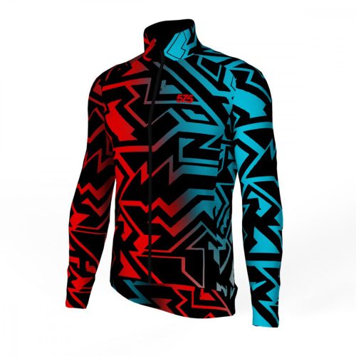 Fahrrad Thermojacke - AZTEC - Red- Blue