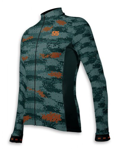 Fahrrad Thermojacke - Pixel - Green