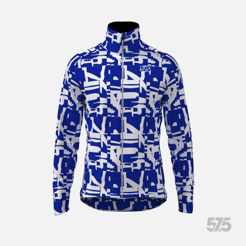 Fahrrad Thermojacke - Broken White Blue