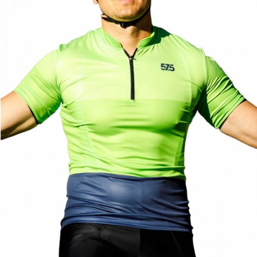 Radtrikot - Weekend - THREE STRIPE - GREEN - BLUE