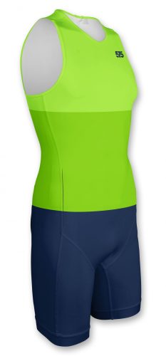 Triathlon Renndress- Endurance - THREE STRIPE - Green-Blue