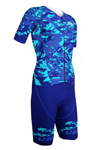 Triathlon Renndress - Kurze Ärmel - Affinity Blue