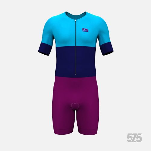 Triathlon Renndress - HIGH Perfomance - kurze Ärmel - Threestripe Dark Magenta